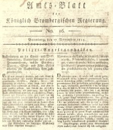 Amts-Blatt der Königlich Brombergischen Regierung. 1815.11.17 No.16