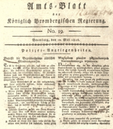 Amts-Blatt der Königlich Brombergischen Regierung. 1816.05.10 No.19