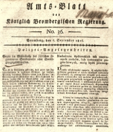 Amts-Blatt der Königlich Brombergischen Regierung. 1816.09.06 No.36