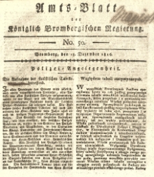 Amts-Blatt der K&ouml;niglich Brombergischen Regierung. 1816.12.13 No.50