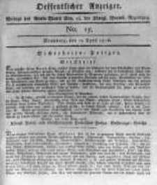 Oeffentlicher Anzeiger. 1816.04.12 No.15