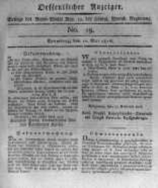 Oeffentlicher Anzeiger. 1816.05.10 No.19