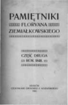 Pamiętniki Floryana Ziemiałkowskiego: część druga. Rok 1848