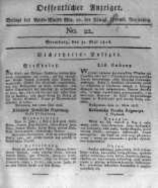 Oeffentlicher Anzeiger. 1816.05.31 No.22