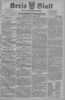 Kreis Blatt f&uuml;r den Kreis Neutomischeler zugleich Hopfenzeitung 1907.08.30 Jg.26 Nr70