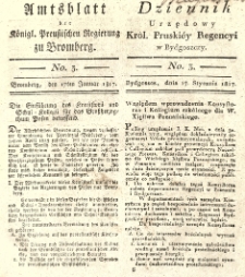 Amtsblatt der K&ouml;niglichen Preussischen Regierung zu Bromberg. 1817.01.17 No.3