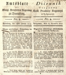 Amtsblatt der K&ouml;niglichen Preussischen Regierung zu Bromberg. 1817.01.24 No.4