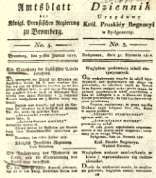 Amtsblatt der K&ouml;niglichen Preussischen Regierung zu Bromberg. 1817.01.31 No.5