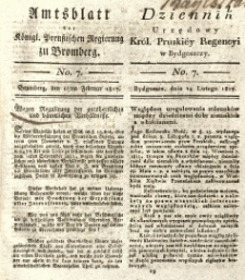 Amtsblatt der K&ouml;niglichen Preussischen Regierung zu Bromberg. 1817.02.14 No.7