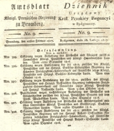 Amtsblatt der K&ouml;niglichen Preussischen Regierung zu Bromberg. 1817.02.28 No.9