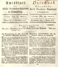 Amtsblatt der K&ouml;niglichen Preussischen Regierung zu Bromberg. 1817.03.07 No.10