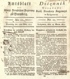 Amtsblatt der K&ouml;niglichen Preussischen Regierung zu Bromberg. 1817.03.14 No.11