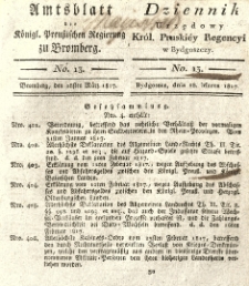 Amtsblatt der K&ouml;niglichen Preussischen Regierung zu Bromberg. 1817.03.28 No.13