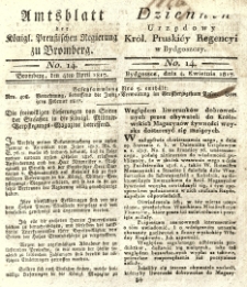 Amtsblatt der K&ouml;niglichen Preussischen Regierung zu Bromberg. 1817.04.04 No.14