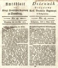 Amtsblatt der Königlichen Preussischen Regierung zu Bromberg. 1817.05.02 No.18