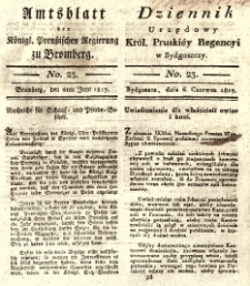Amtsblatt der K&ouml;niglichen Preussischen Regierung zu Bromberg. 1817.06.06 No.23