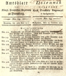 Amtsblatt der K&ouml;niglichen Preussischen Regierung zu Bromberg. 1817.06.13 No.24