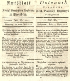 Amtsblatt der K&ouml;niglichen Preussischen Regierung zu Bromberg. 1817.07.11 No.28
