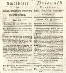 Amtsblatt der K&ouml;niglichen Preussischen Regierung zu Bromberg. 1817.10.24 No.43