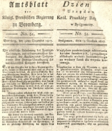 Amtsblatt der K&ouml;niglichen Preussischen Regierung zu Bromberg. 1817.12.19 No.51