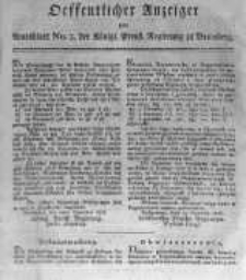 Oeffentlicher Anzeiger zum Amtsblatt No.3. der K&ouml;nigl. Preuss. Regierung zu Bromberg. 1817
