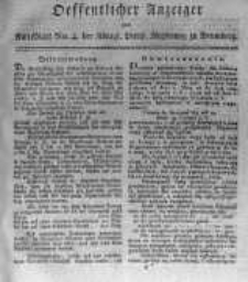 Oeffentlicher Anzeiger zum Amtsblatt No.4. der Königl. Preuss. Regierung zu Bromberg. 1817