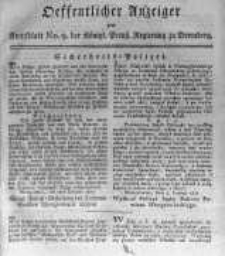Oeffentlicher Anzeiger zum Amtsblatt No.9. der K&ouml;nigl. Preuss. Regierung zu Bromberg. 1817