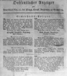 Oeffentlicher Anzeiger zum Amtsblatt No.11. der K&ouml;nigl. Preuss. Regierung zu Bromberg. 1817