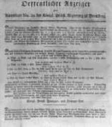 Oeffentlicher Anzeiger zum Amtsblatt No.20. der K&ouml;nigl. Preuss. Regierung zu Bromberg. 1817