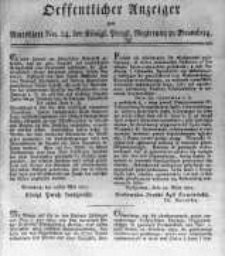 Oeffentlicher Anzeiger zum Amtsblatt No.24. der K&ouml;nigl. Preuss. Regierung zu Bromberg. 1817