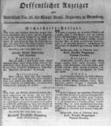 Oeffentlicher Anzeiger zum Amtsblatt No.26. der K&ouml;nigl. Preuss. Regierung zu Bromberg. 1817