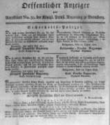 Oeffentlicher Anzeiger zum Amtsblatt No.35. der K&ouml;nigl. Preuss. Regierung zu Bromberg. 1817