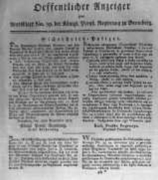 Oeffentlicher Anzeiger zum Amtsblatt No.39. der K&ouml;nigl. Preuss. Regierung zu Bromberg. 1817
