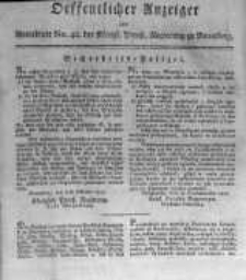 Oeffentlicher Anzeiger zum Amtsblatt No.42. der Königl. Preuss. Regierung zu Bromberg. 1817