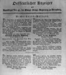 Oeffentlicher Anzeiger zum Amtsblatt No.43. der K&ouml;nigl. Preuss. Regierung zu Bromberg. 1817