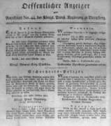 Oeffentlicher Anzeiger zum Amtsblatt No.44. der K&ouml;nigl. Preuss. Regierung zu Bromberg. 1817