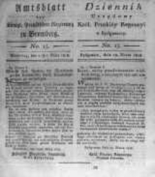 Amtsblatt der K&ouml;niglichen Preussischen Regierung zu Bromberg. 1818.03.27 No.13