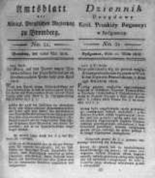 Amtsblatt der K&ouml;niglichen Preussischen Regierung zu Bromberg. 1818.05.22 No.21