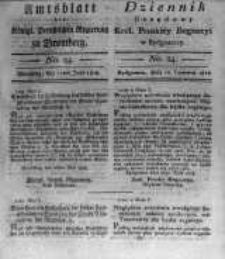 Amtsblatt der K&ouml;niglichen Preussischen Regierung zu Bromberg. 1818.06.12 No.24