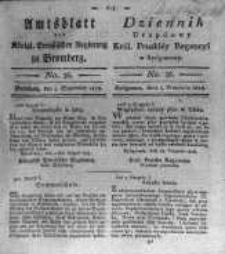 Amtsblatt der K&ouml;niglichen Preussischen Regierung zu Bromberg. 1818.09.04 No.36
