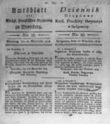 Amtsblatt der K&ouml;niglichen Preussischen Regierung zu Bromberg. 1818.09.18 No.38