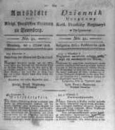 Amtsblatt der Königlichen Preussischen Regierung zu Bromberg. 1818.10.09 No.41