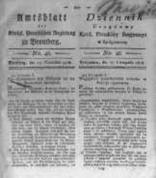 Amtsblatt der K&ouml;niglichen Preussischen Regierung zu Bromberg. 1818.11.27 No.48