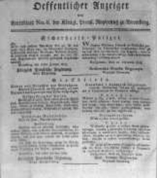 Oeffentlicher Anzeiger zum Amtsblatt No.6. der Königl. Preuss. Regierung zu Bromberg. 1818