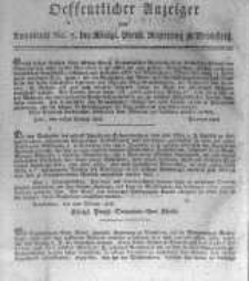 Oeffentlicher Anzeiger zum Amtsblatt No.7. der Königl. Preuss. Regierung zu Bromberg. 1818
