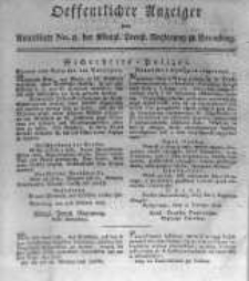 Oeffentlicher Anzeiger zum Amtsblatt No.8. der Königl. Preuss. Regierung zu Bromberg. 1818