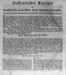 Oeffentlicher Anzeiger zum Amtsblatt No.9. der K&ouml;nigl. Preuss. Regierung zu Bromberg. 1818