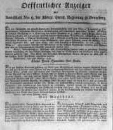 Oeffentlicher Anzeiger zum Amtsblatt No.9. der Königl. Preuss. Regierung zu Bromberg. 1818