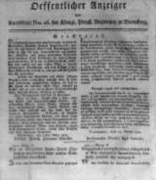 Oeffentlicher Anzeiger zum Amtsblatt No.16. der K&ouml;nigl. Preuss. Regierung zu Bromberg. 1818