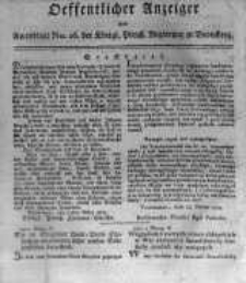 Oeffentlicher Anzeiger zum Amtsblatt No.16. der Königl. Preuss. Regierung zu Bromberg. 1818